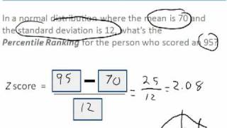 Determine Precentile Ranking 95 [upl. by Acirat]