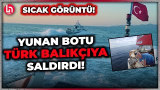 Çanakkale açıklarında avlanan Türk balıkçı teknesine Yunan botundan saldırı [upl. by Constantino571]