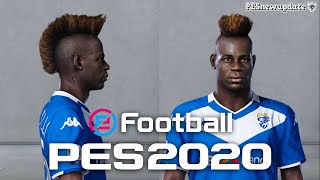 PES 2020 Faces Mario Balotelli by Owen31 [upl. by Nolyad636]