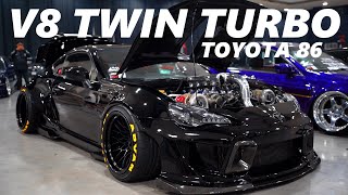 TOYOTA FT86 INI DISWAP PAKAI MESIN 3UZ V8 DAN TWIN TURBO [upl. by Thorvald572]