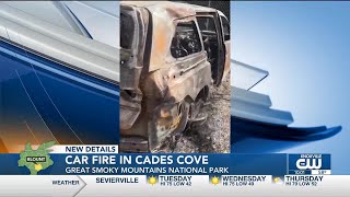 ‘Absolutely no warning at all’  Woman describes moments her car catches fire in Cades Cove [upl. by Xonk]