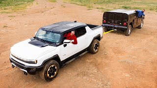 New Hummer EV vs Original Hummer H1 Tested [upl. by Cammie]