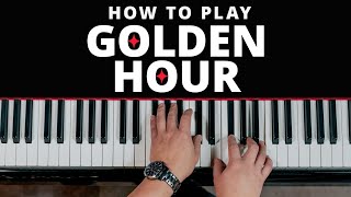 How to play ✨GOLDEN HOUR ✨ On The Piano Beginner Lesson [upl. by Malloch530]