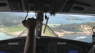 Air Seychelles DHC6 400 Series Landing Mahe Seychelles [upl. by Emerald206]