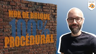 Créer une texture procédurale dun mur de brique  Tutoriel Blender [upl. by Skcirdnek]