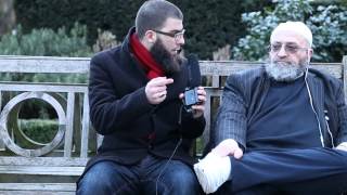 Quick Tips sitting with Sheikh Dimashqiah in a garden in London [upl. by Cherise787]