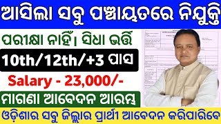 Odisha Panchayat Level Govt Jobs 2024  Odisha Govt Jobs  Odisha Govt Job Updates  Odisha Job [upl. by Neelloc]