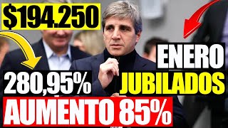 🛑Caputo y Aumento de 85 para Jubilados y 💲194250 la Nueva Mínima  Análisis ANSES para ENERO 2024 [upl. by Thorrlow216]