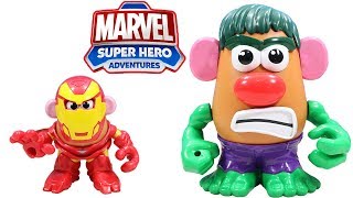 Marvel Mr Potato Head Hulk amp Iron Man Agents of SPUD Pack Playskool Friends Adventure [upl. by Eberle]