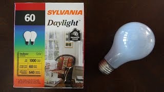 Sylvania 60watt Daylight Incandescent Light Bulbs [upl. by Arrait]