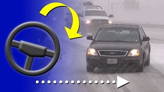 How to correct a slide on an icy road and how to prevent them  Winter driving education [upl. by Byrd]