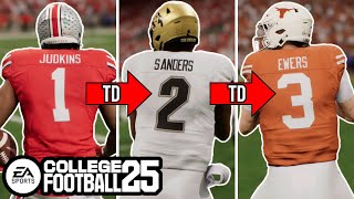 Touchdowns with EVERY Jersey Number 099 In CFB 25 [upl. by Aenaj160]