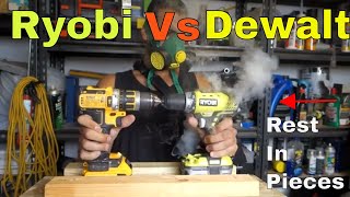 Ryobi one vs Dewalt drill driver ultimate tool test head to head [upl. by Odracir]