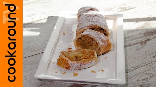 Strudel di mele con pasta sfoglia  Ricette dolci con la frutta [upl. by Enalahs457]