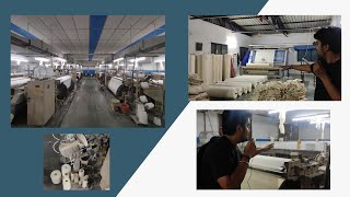 Textile Air Jet MachineHow cloth is prepared Tsudakoma Air jet loom weaving processingequipment [upl. by Aikel224]