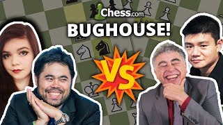 Bughouse Chess with Grandmasters  GM Hikaru and helmsknight vs GM Yasser and JannLee [upl. by Malissa]