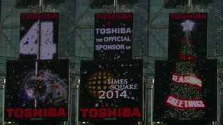 NY Times Square Countdown 2014  TOSHIBA VISION behind the scenes [upl. by Bonnee624]