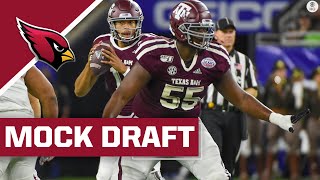 2022 NFL Mock Draft Arizona Cardinals Add More Size to the Offensive Line  CBS Sports HQ [upl. by Bree]