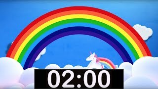 Rainbow Timer 2 Minute Countdown with Music for Kids [upl. by Llemart815]