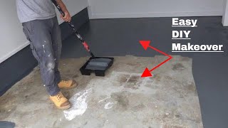 How to paint concrete floors  DIY makeover [upl. by Agnes710]