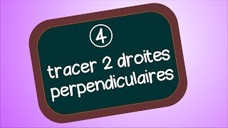 tracer des droites perpendiculaires [upl. by Biddick]