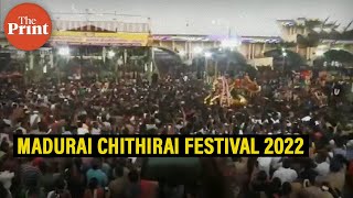 Chithirai Festival Devotees witness the entry of Lord Kallazhagar into the Vaigai River in Madurai [upl. by Lubba62]