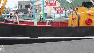 Boat passing swing bridge at penzance [upl. by Apgar]