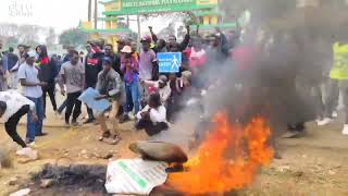 Kabete Polytechnic Strike Continue to Intensify as Comrades Block Roads ebrunews [upl. by Colley157]