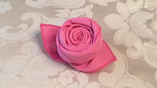 How to Fold a Cloth Napkin into a Rose in 72 Seconds [upl. by Alrich174]