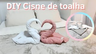 Maneiras fáceis e elegantes de fazer Cisne de toalha  Decoração de quarto de casal  DIY [upl. by Thistle]