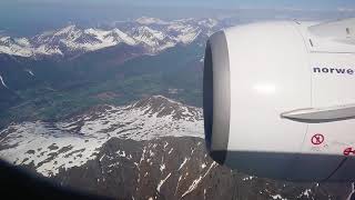 Landing at Molde Airport  Årø ENML [upl. by Nehpets647]