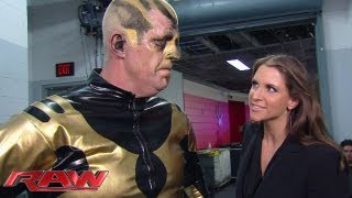 Stephanie McMahon doesnt offer any support to Goldust Raw Sept 9 2013 [upl. by Ayotnom210]