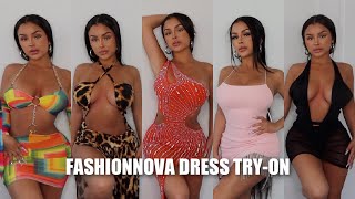 FASHIONNOVA Dress TRYON Haul [upl. by Gladstone]