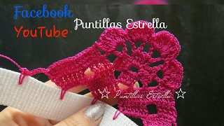 orillas para servilletas 2 crochet puntillasestrella [upl. by Hershel]