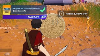 How To Easily Decipher the third Olympian Edict Aphrodites Snapshot Quest Fortnite [upl. by Ennalyrehc]