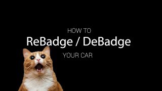 How to debadge and rebadge your vehicle [upl. by Conni]