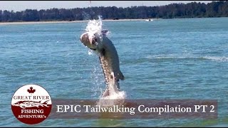 GIANT BIG Game Fish Jumping Compilation  SAVAGE Sturgeon Battles Part 2 [upl. by Larual231]