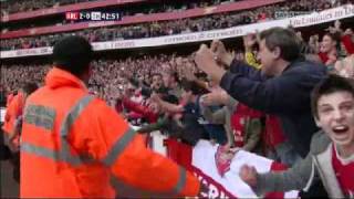 Van Persie and Fabregas Score Against Tottenham Arsenal Tottenham 30 [upl. by Elleina931]