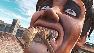 Attack On Titan 1 Wings of Freedom PS4 All Death Scenes  Soldiers and Titans Deaths [upl. by Katharina202]