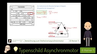 Typenschild eines Drehstrom Asynchronmotors [upl. by Brag]