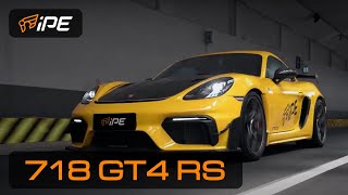 Porsche 718 Cayman GT4 RS with iPE Full Exhaust System [upl. by Yorle]