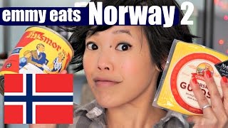 Emmy Eats Norway 2  tasting more Norwegian treats [upl. by Kennard]