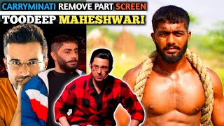 Carryminati new video  MOTIVATIONAL SPEAKER PARODY toodeep maheshwari  Reaction remove part scene [upl. by Ellehcen349]