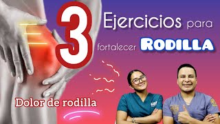 Ejercicios de Rehabilitación para Rodilla  3 Ejercicios para realizar en casa [upl. by Orlosky]