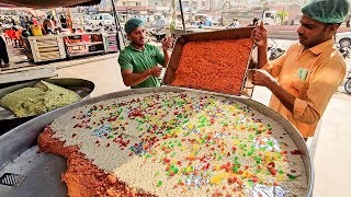 Gajar Ka Halwa Recipe  200 KG Carrot Halwa Prepared in Mega Kitchen  Delicious Gajar Halwa Making [upl. by Ynoyrb]