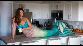 FINFOLK FABRIC MERMAID TAIL REVIEW [upl. by Earehc684]