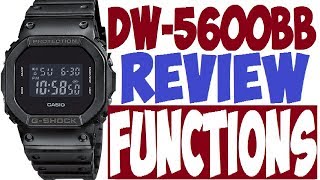 Casio DW5600BB Functions GShock manual 3229 [upl. by Watkin]