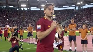 Francesco Totti  The full farewell speech 🎤😭 [upl. by Asylla762]