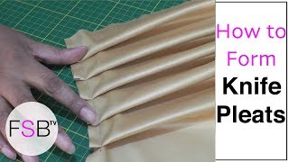 Forming Knife Pleats [upl. by Kwarteng]