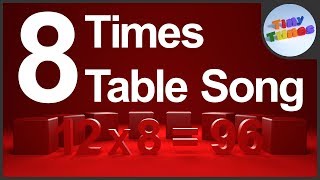 8 Times Table Song For Kids  Tiny Tunes [upl. by Eessej]